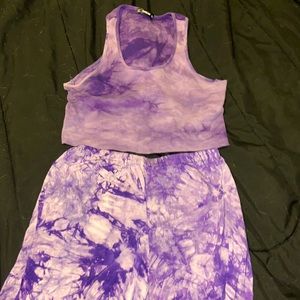 Crop top/Biker short sets